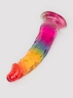 Rainbow Transparent Dildo 6.5 Inches - Image 6