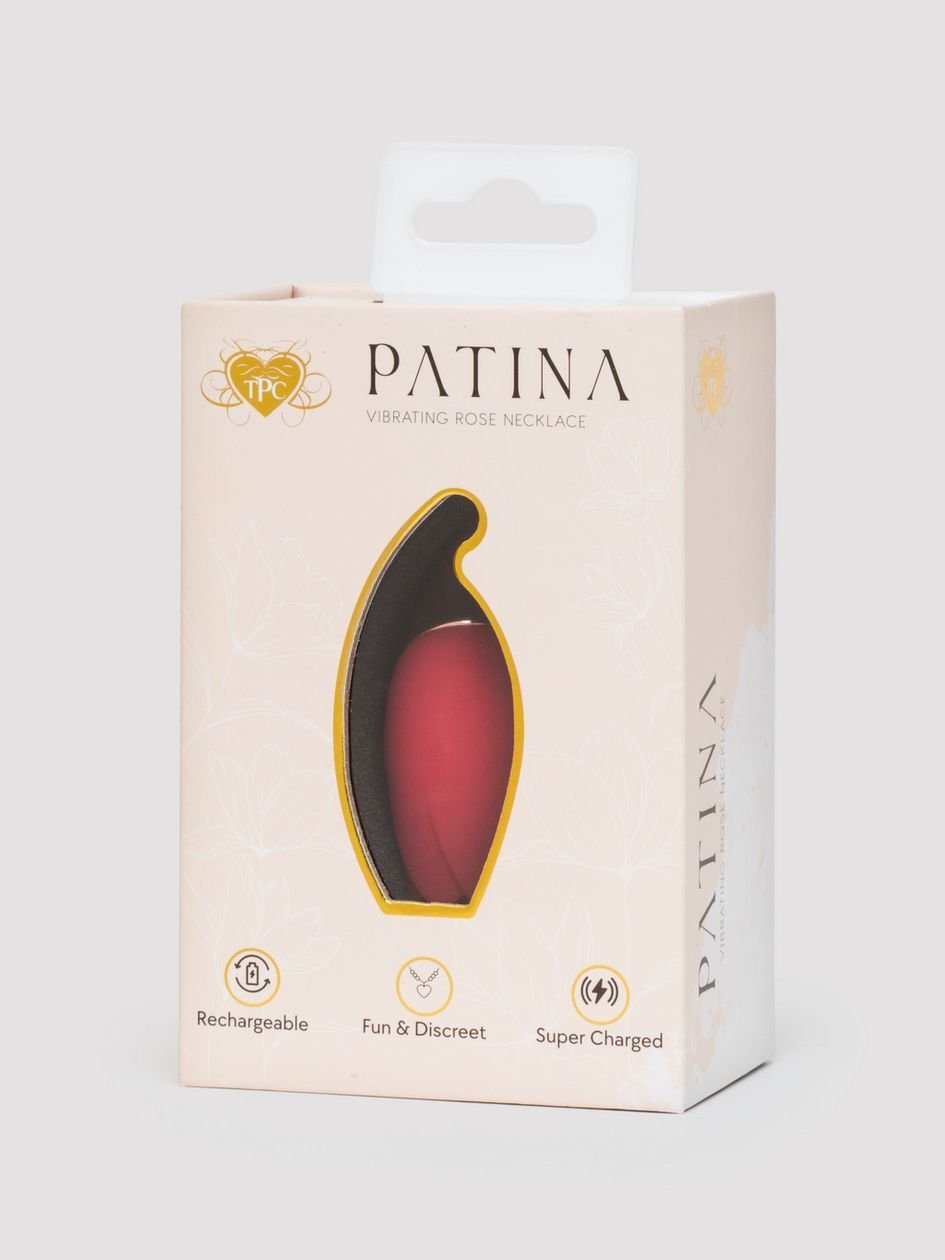88016.jpg PATINA Rechargeable Vibrating Silicone Rose Necklace - Image 1