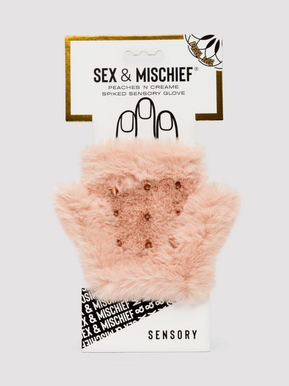 88168.jpg Sportsheets Peaches 'n CreaMe Spiked Sensory Glove - Image 1