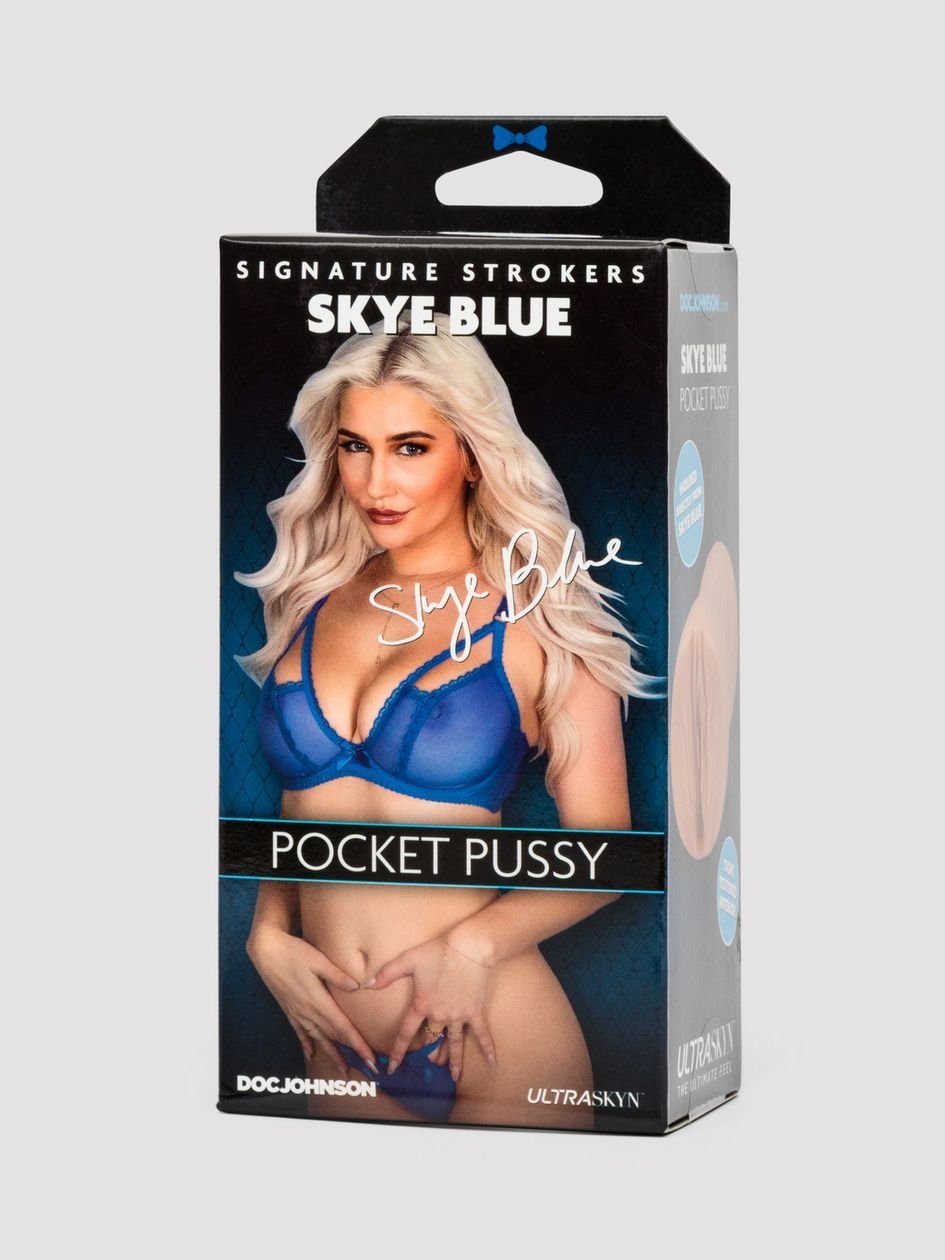 88256.jpg Doc Johnson Skye Blue Realistic Pocket Pussy Male Stroker - Image 1