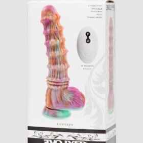 Fantasy Textured Remote Control Dildo Vibrator 8 Inch