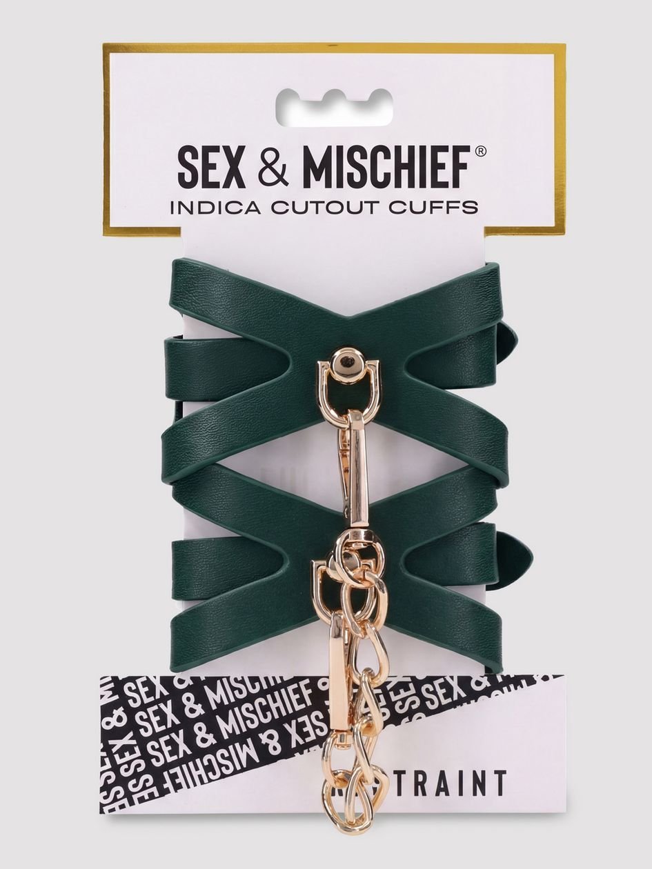 88399.jpg Sportsheets Indica Cutout Cuffs - Image 1