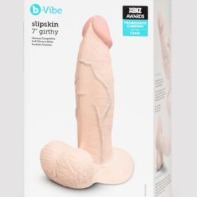 b-Vibe Slipskin Flesh Pink Ultra Realistic Girthy 7" Dual Density Dildo