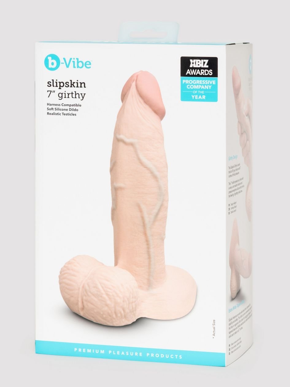 88488.jpg b-Vibe Slipskin Flesh Pink Ultra Realistic Girthy 7" Dual Density Dildo - Image 1