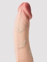 b-Vibe Slipskin Flesh Pink Ultra Realistic Curved 8" Dual Density Dildo - Image 5