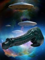 Fleshlight Fantasy Alien King Ribbed Dildo 7.25 Inch - Image 7
