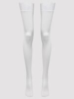 Lovehoney White Sheer Lace Top Thigh High Stockings
