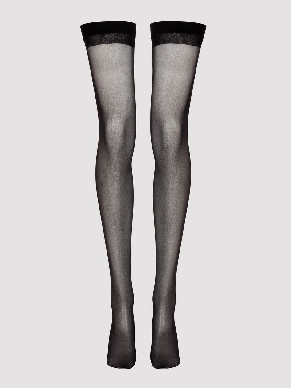 a30689g51995.jpg Lovehoney Plus Size Sheer Thigh High Stockings - Image 1