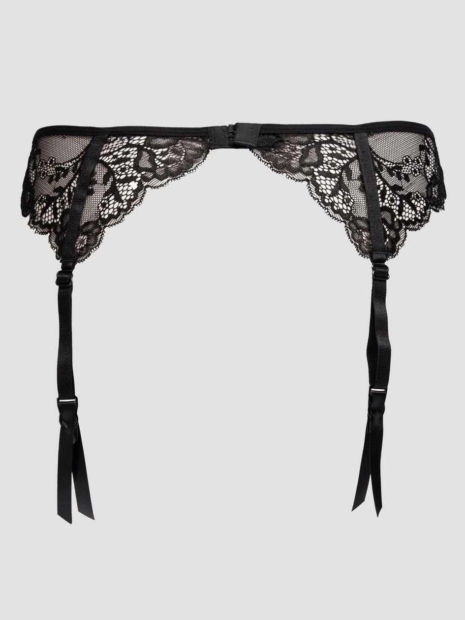 a32849g88009.jpg Lovehoney Plus Black Love Me Lace Suspender Belt - Image 1