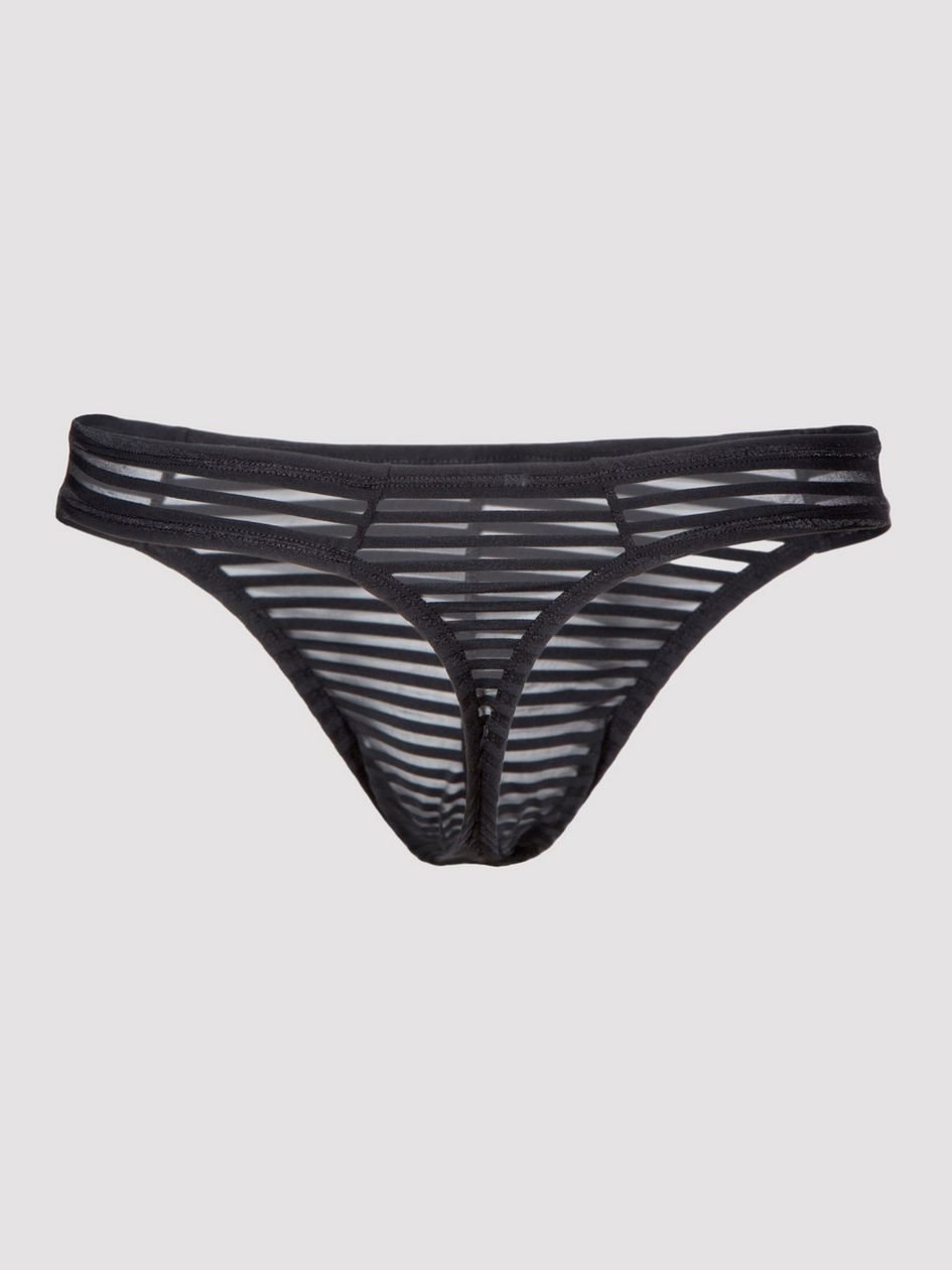 a33880g60779.jpg LHM Stripe Mesh Thong - Image 1