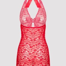 Lovehoney Plus Size Unwrap Me Red Lace Babydoll