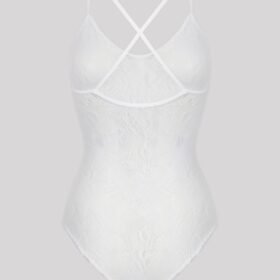 Lovehoney White Crotchless Lace Spaghetti Strap Teddy