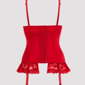 Lovehoney Plus Size Seduce Me Red Push-Up Basque Set
