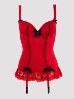 Lovehoney Plus Size Seduce Me Red Push-Up Basque Set - Image 5
