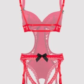 Lovehoney Seduce Me Red Push-Up Crotchless Cut-Out Teddy
