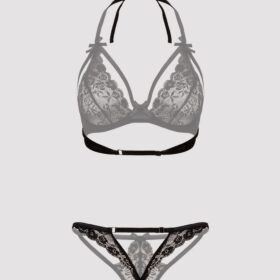 Lovehoney Underwired Lace Triangle Bra & Crotchless G-String Set