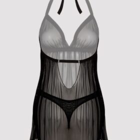 Lovehoney Barely There Black Sheer Babydoll Set
