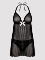 Lovehoney Plus Size Barely There Sheer Black Babydoll Set - Image 7