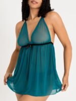 Lovehoney Barely There Sheer Green Babydoll Set - Image 4