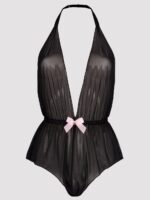 Lovehoney Barely There Black Sheer Crotchless Teddy