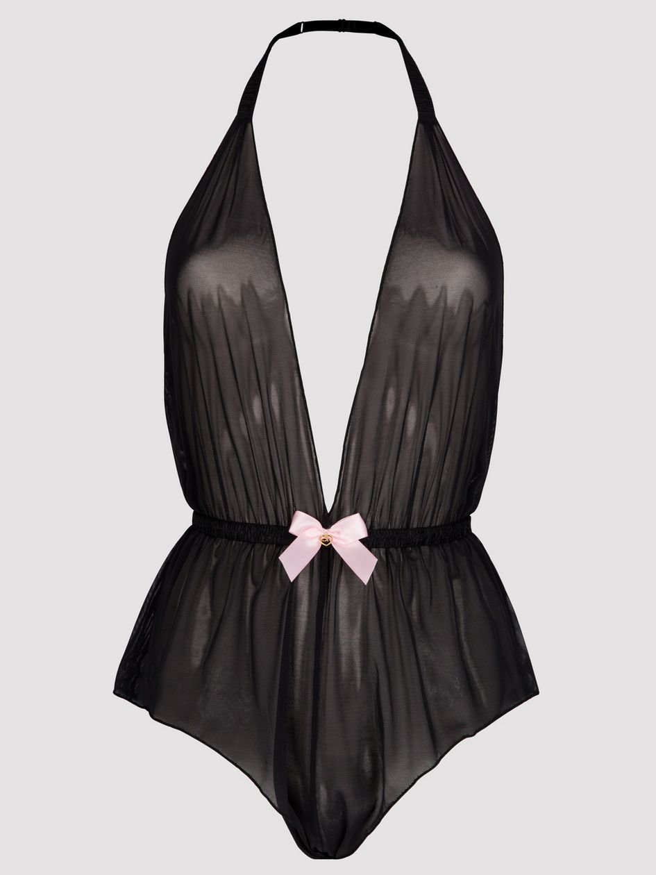 a37329g68918.jpg Lovehoney Barely There Black Sheer Crotchless Teddy - Image 1