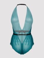 Lovehoney Plus Size Barely There Sheer Green Crotchless Teddy