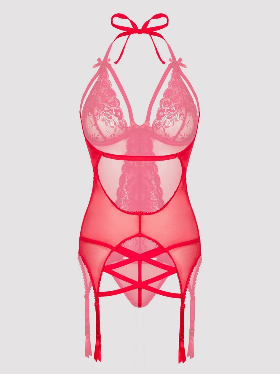 a37904g70193.jpg Lovehoney Wild Romance Red Basque Set - Image 1