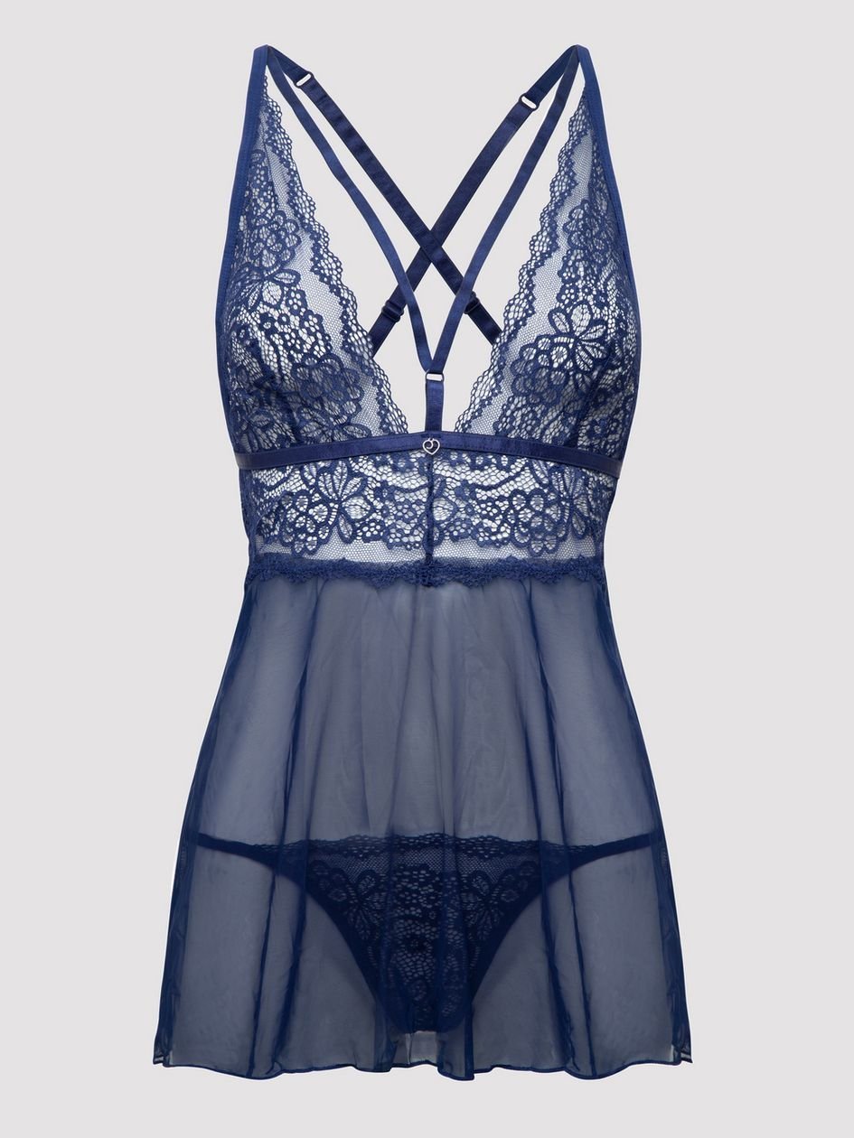 a39228g72054.jpg Lovehoney Late Night Liaison Blue Lace Babydoll Set - Image 1