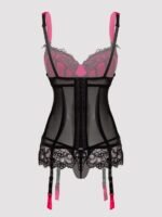 Lovehoney Plus Size Boudoir Belle Cherry Push-Up Basque Set