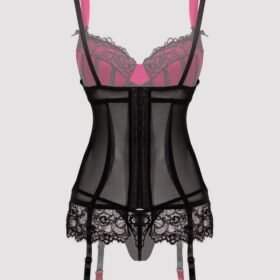 Lovehoney Plus Size Boudoir Belle Cherry Push-Up Basque Set