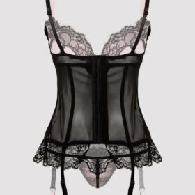 Lovehoney Plus Size Boudoir Belle Blush Pink Push-Up Basque Set