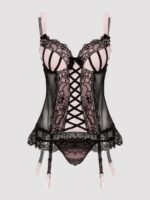 Lovehoney Plus Size Boudoir Belle Blush Pink Push-Up Basque Set - Image 6