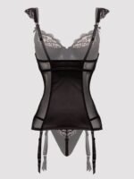 Lovehoney Plus Size Treasure Me Black Basque Set