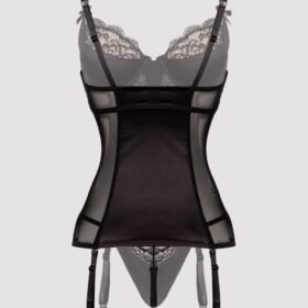Lovehoney Plus Size Treasure Me Black Basque Set
