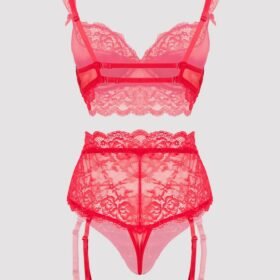 Lovehoney Plus Size Treasure Me Red Push-Up Bra Set