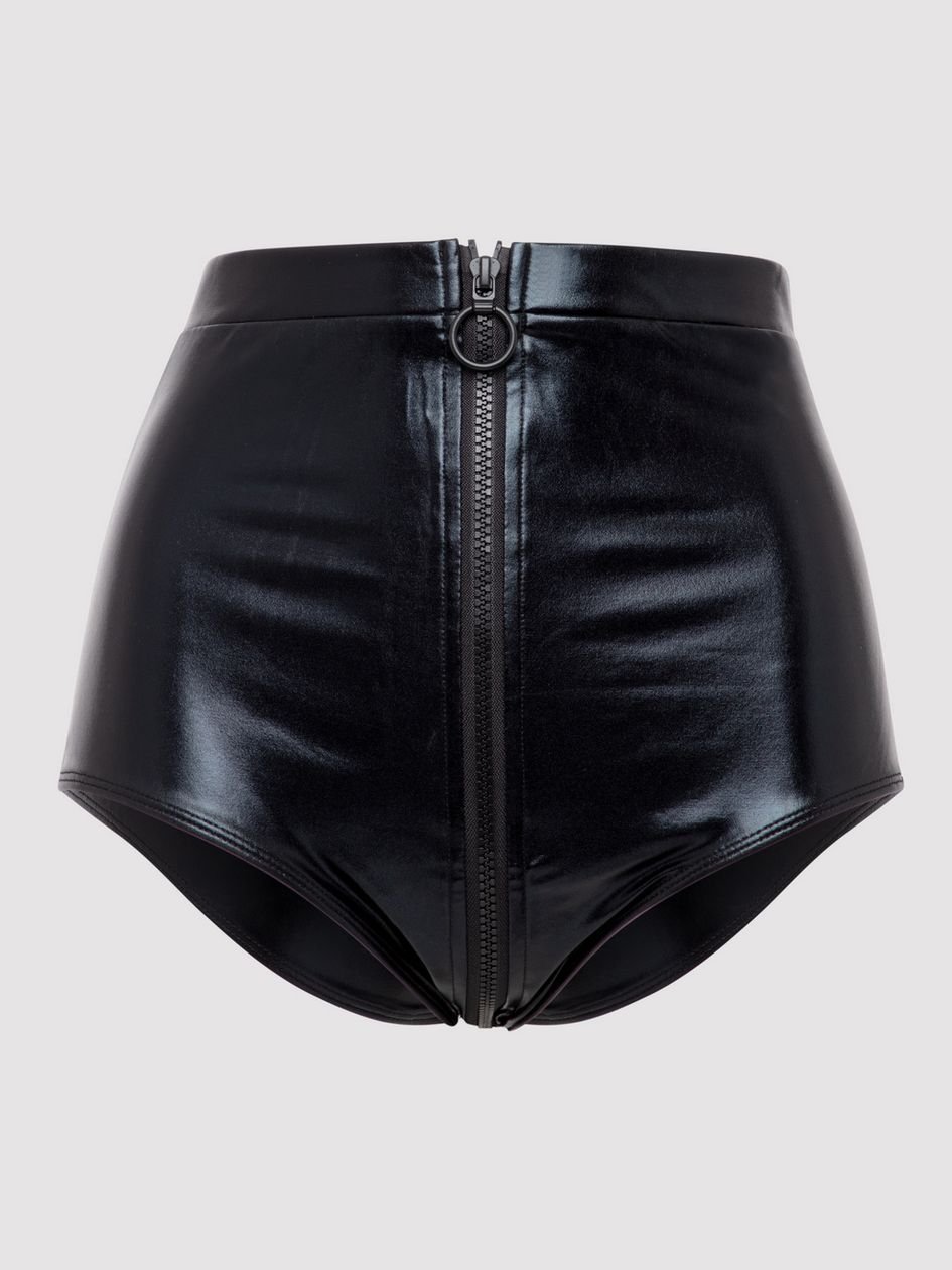 a41164g75029.jpg Lovehoney Fierce Wet Look High-Waisted Panties - Image 1