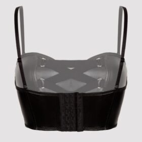 Lovehoney Fierce Leather-Look Longline Bra