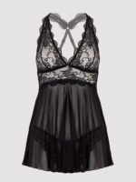 Lovehoney Plus Size Bombshell Black Lace Babydoll Set - Image 7