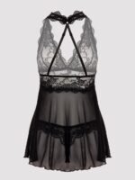 Lovehoney Plus Size Bombshell Black Lace Babydoll Set - Image 8
