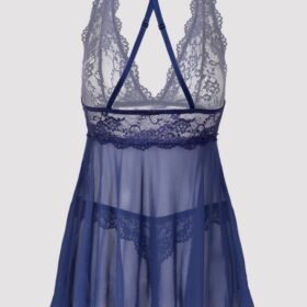 Lovehoney Plus Size Bombshell Blue Lace Babydoll Set