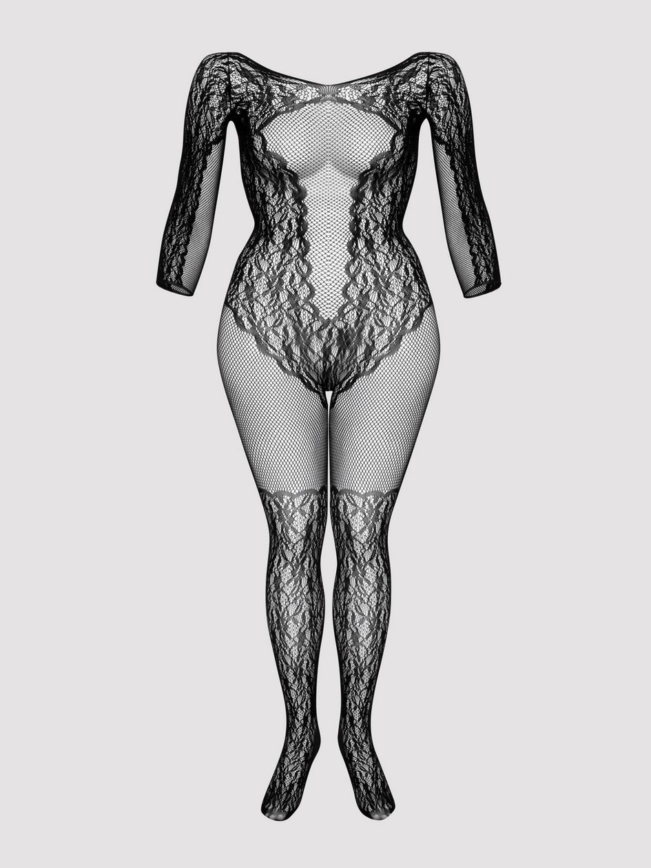 a44613g80313.jpg Fifty Shades of Grey Captivate Plus Size Lace Spanking Bodystocking - Image 1