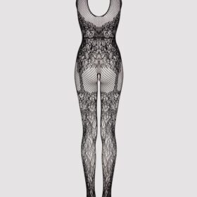 Lovehoney Lace and Fishnet Crotchless Basque Bodystocking