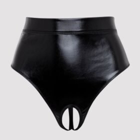 Lovehoney Fierce Wet Look Cut-Out Crotchless Thong