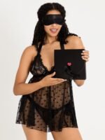 Lovehoney Black Lace Babydoll Gift Set - Image 2