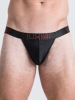 LHM Black Shiny Microfibre Jockstrap - Image 2