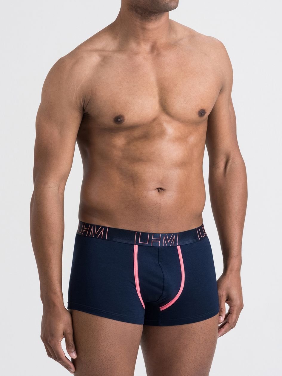 a46869g84164.jpg LHM Modal Navy Blue Contrast Boxer Shorts - Image 1