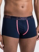 LHM Modal Navy Blue Contrast Boxer Shorts - Image 2