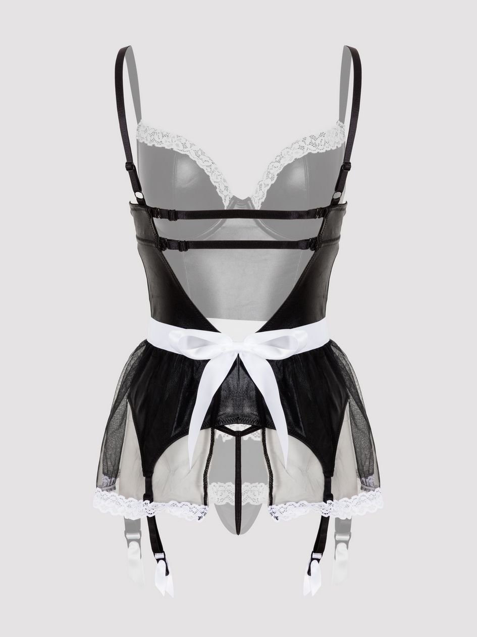 a46888g84201.jpg Lovehoney Fantasy Plus Size Deluxe Wet Look French Maid Costume - Image 1