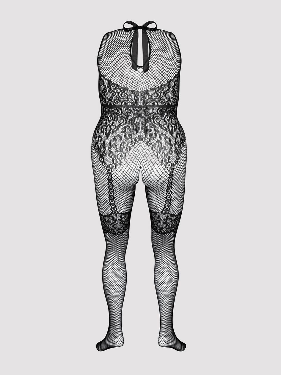 a46917g84280.jpg Fifty Shades of Grey Captivate Plus Size Black Lace Crotchless Bodystocking - Image 1