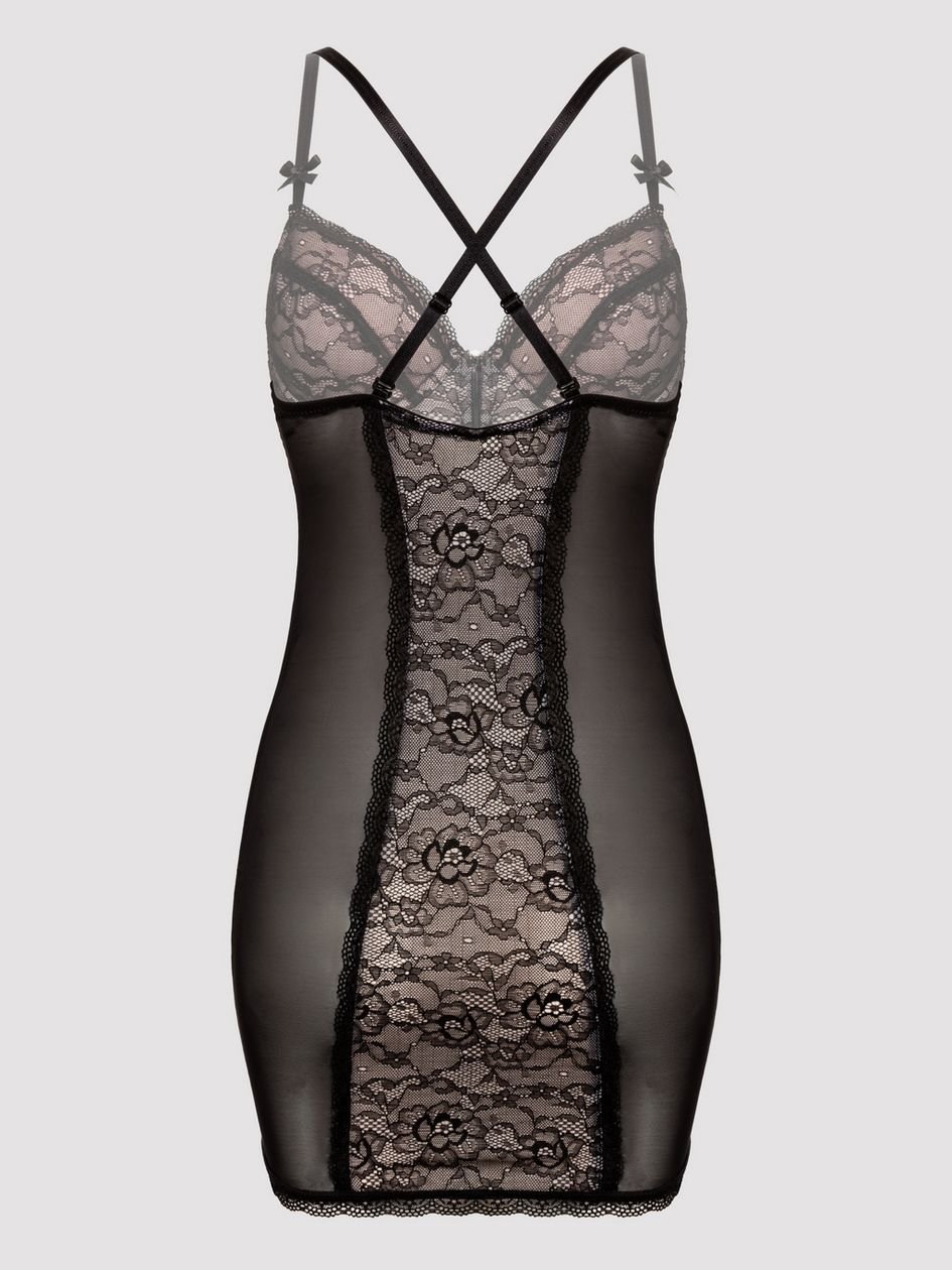 a47868g85556.jpg Lovehoney Plus Size Entice Me Black Lace Dress - Image 1